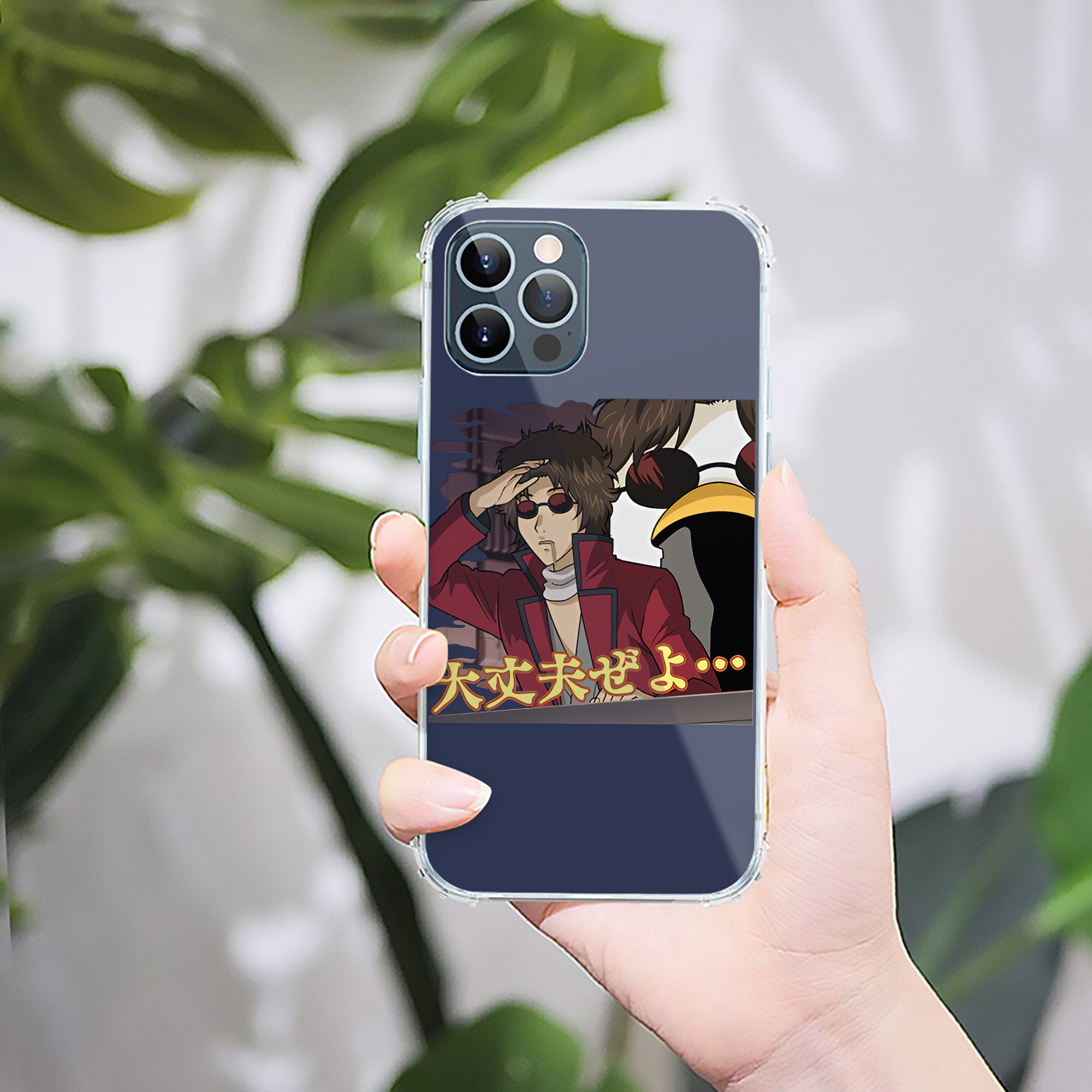 （画像用） ぎんたま 坂田銀時（さかたぎんとき） 神楽 志村新八（しむら しんぱち） GINTAMA Sakata Gintoki Kagura Shimura Shinpachi 【iPhone 12シリーズ対応】透明スマホケース（クリアソフトケース）